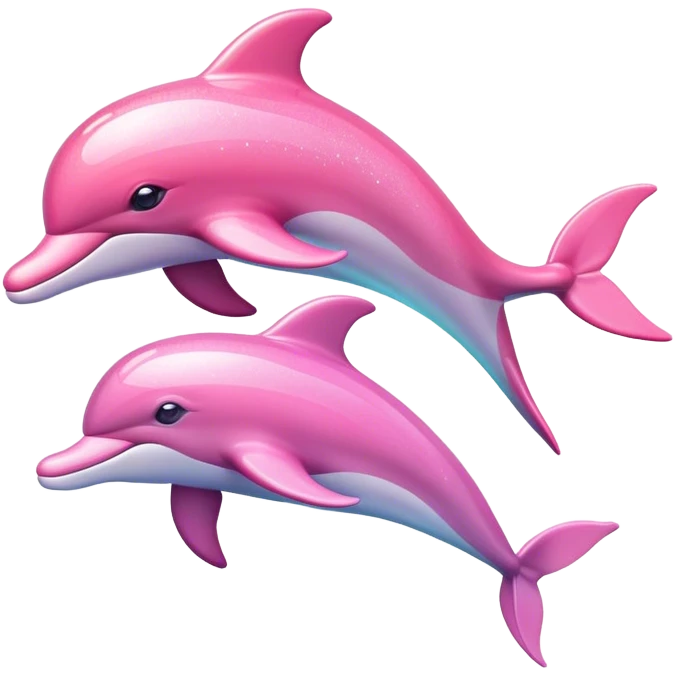 pink sparkly dolphins emoji
