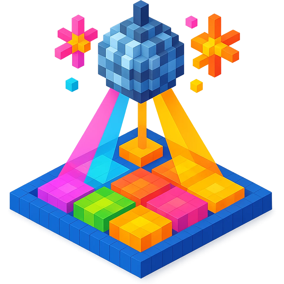 dance floor with animated light effects, a spinning disco ball, and a vibrant party atmosphere emoji