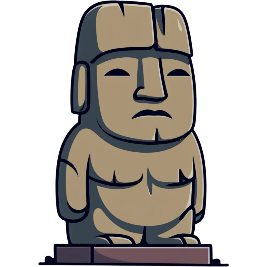 crying moai statue emoji