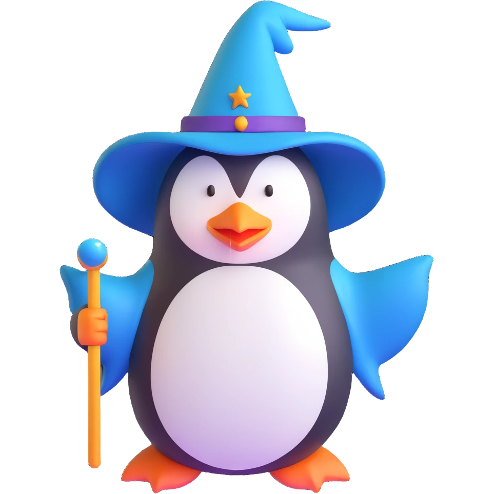 penguin wizard emoji