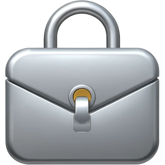 A lock icon on a closed email, with no text. emoji