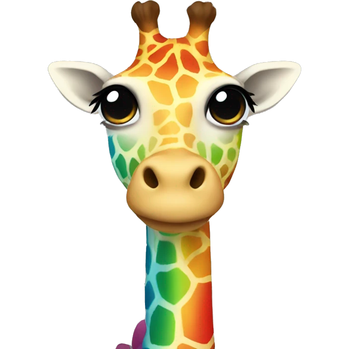Rainbow giraffe  emoji