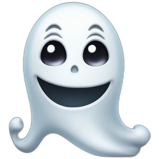 A ghost winking with her left eye emoji