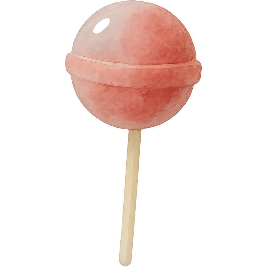 realistic lollipop, watercolor style, realistic shading and highlights emoji