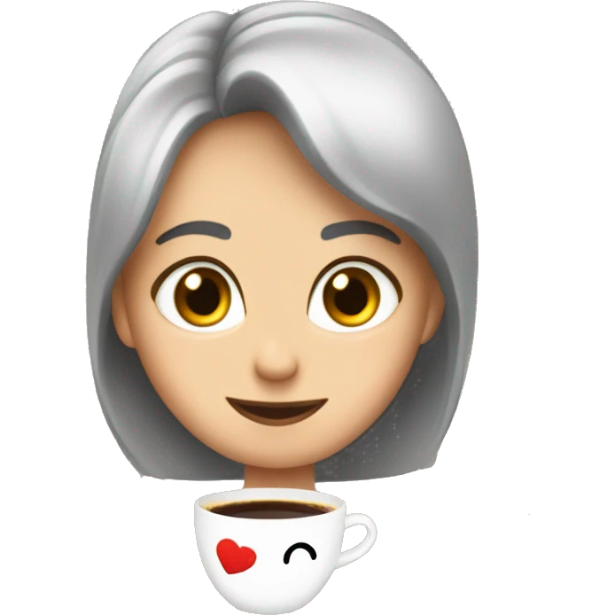 Cara café sorprendida con ojos de corazones  emoji