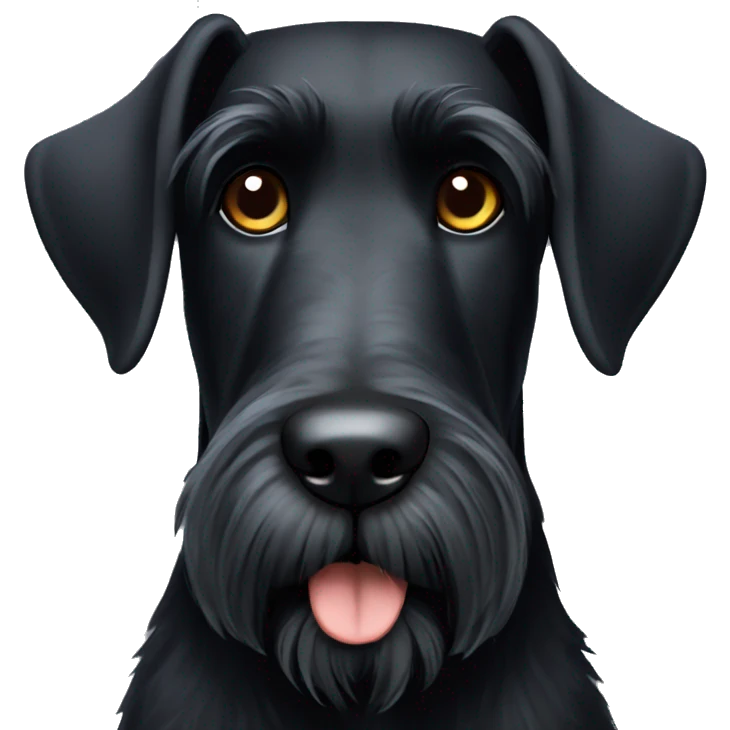 Black giant schnauzer  emoji