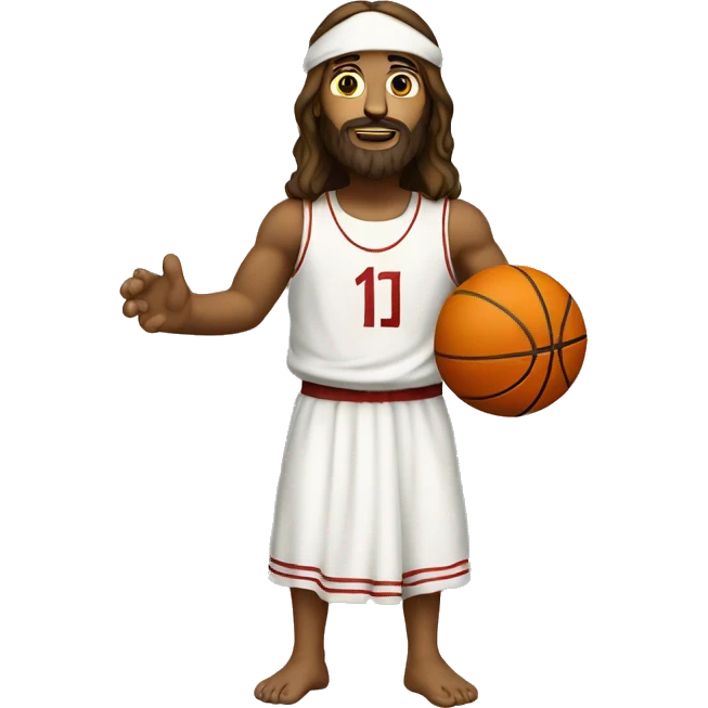 Jesus Christ playing basketball  emoji