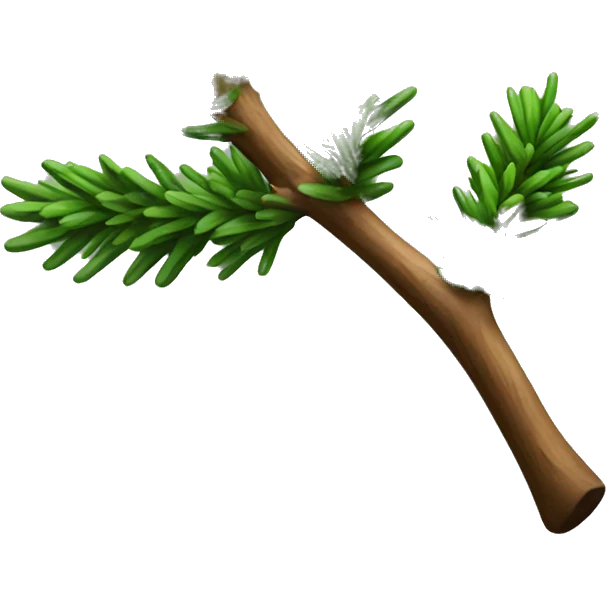 Spruce branch without decorations emoji