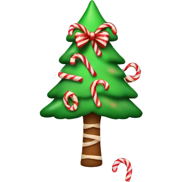 Christmas tree with candy canes  emoji