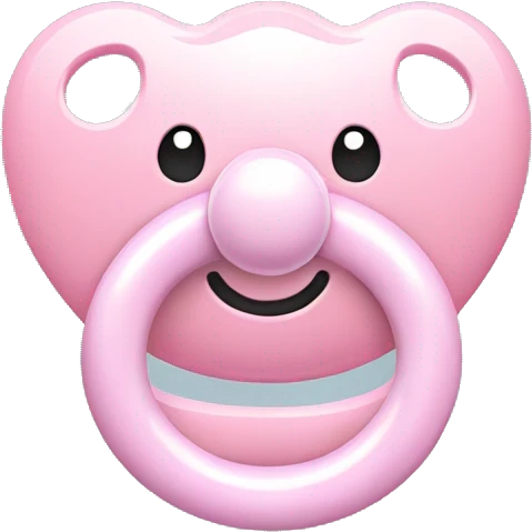 Pastel pink pacifier  emoji
