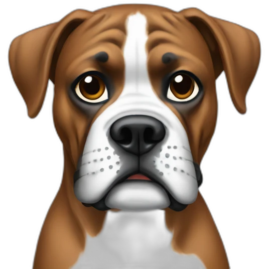 boxer with white spots emoji