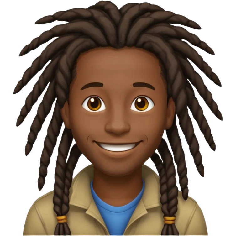 a black african with dreadlocks emoji emoji