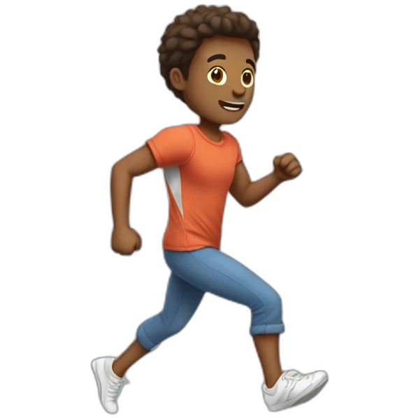 Running from the side in casual attire emoji
