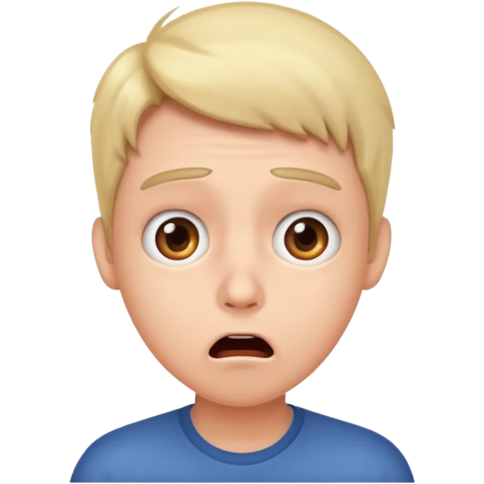 Shocked nervous face emoji