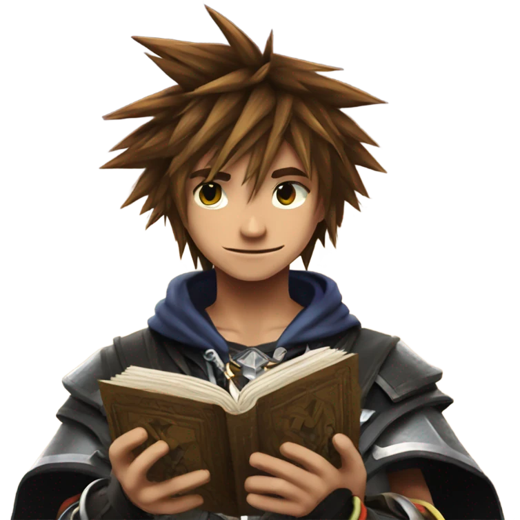 sora from kingdom hearts playing magic the gathering emoji