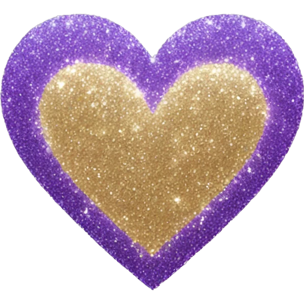 Glitter heart emoji