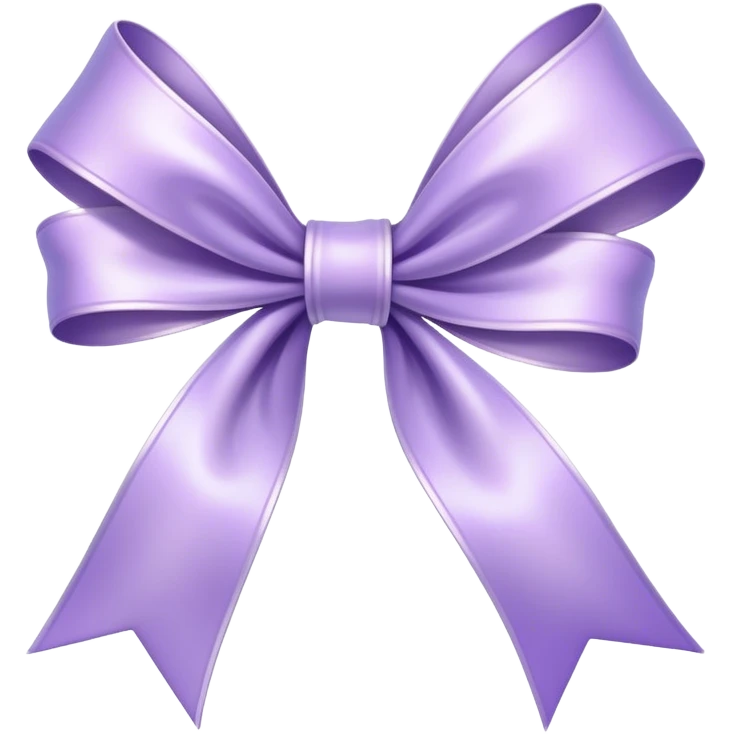 "A stylized lavender ribbon tied into a delicate bow, with exaggerated, fluid lines and a gentle shimmer."
 emoji
