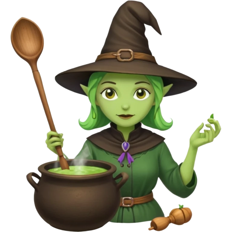 green witch cooking potion emoji