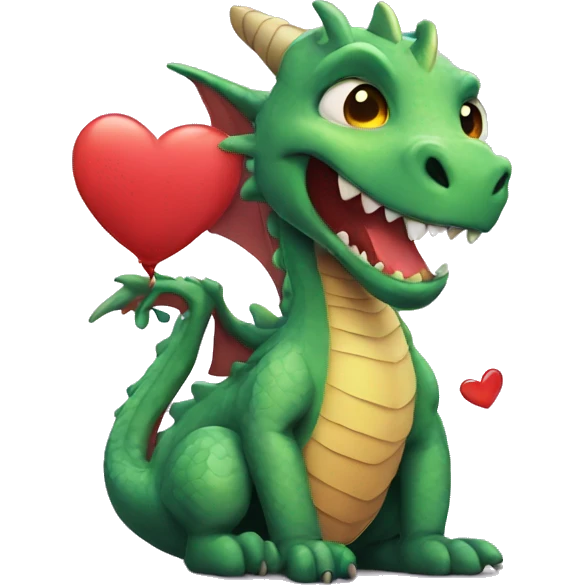 Dragon in love emoji
