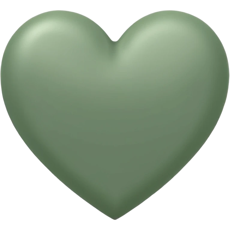 Sage green heart  emoji