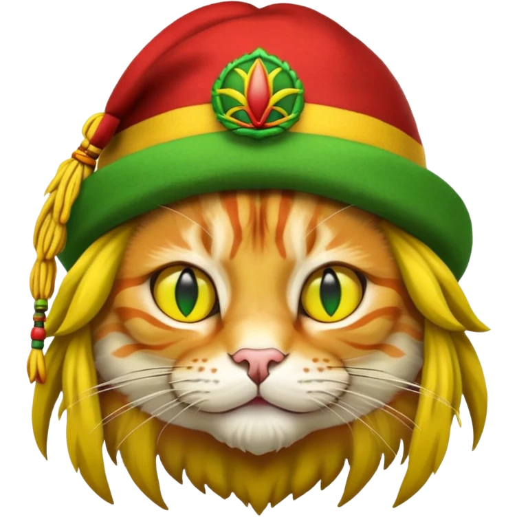 Rasta cat emoji