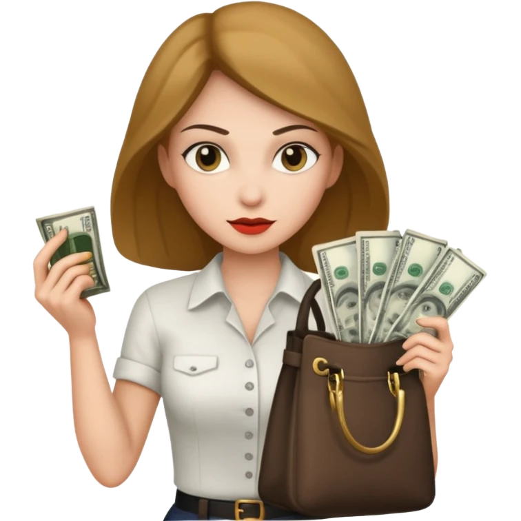 woman thief white shirt emoji