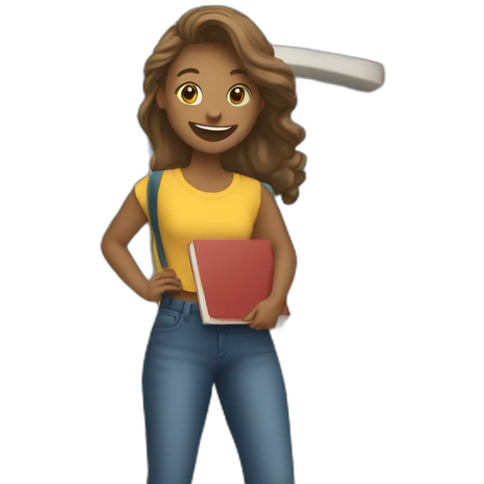 students outside a school emoji