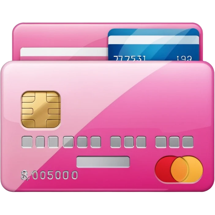 mix pink and white bank and credit card emoji