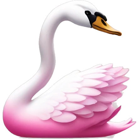 Pink swan emoji