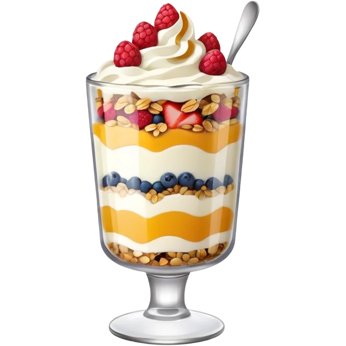 Yogurt fruit parfaits emoji