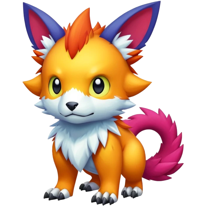 cute kawaii cool edgy Digimon-Fakemon-animal full body emoji