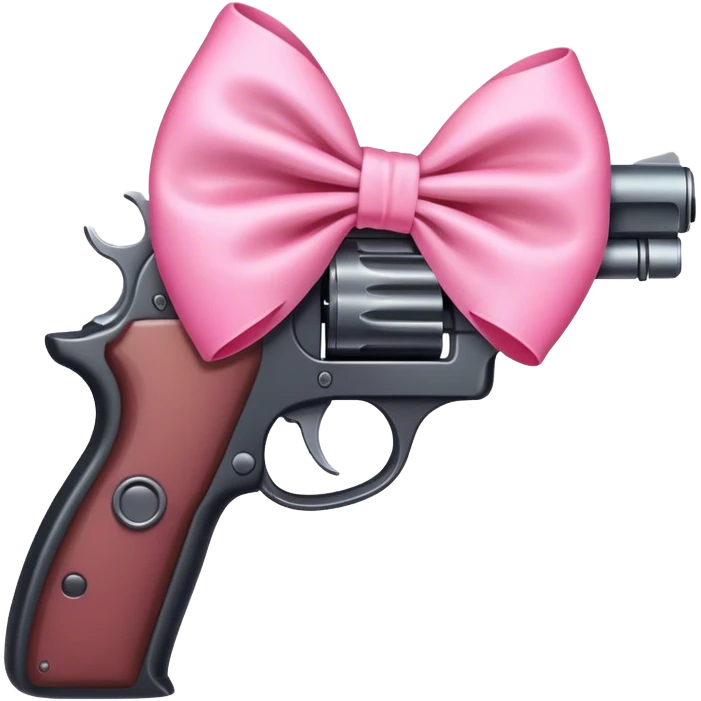 Gun with pink bow emoji
