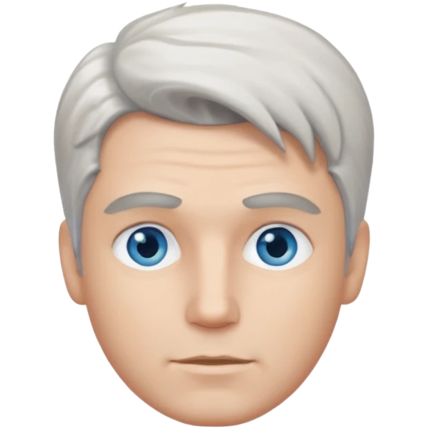 white man salt and pepper hair emoji