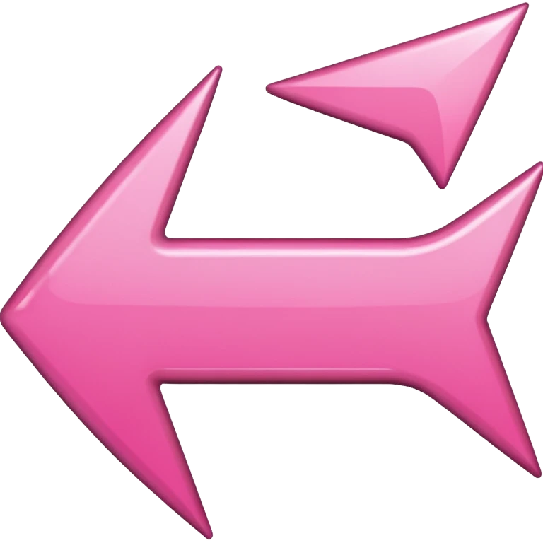 Pink curved arrow emoji
