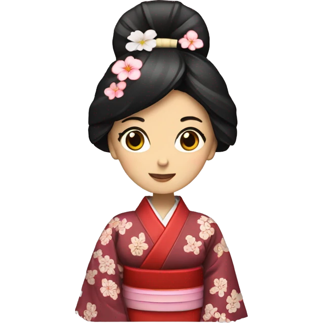 Geisha with kimono emoji