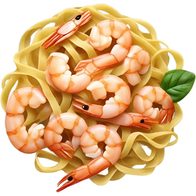 Shrimp fettuccine  emoji