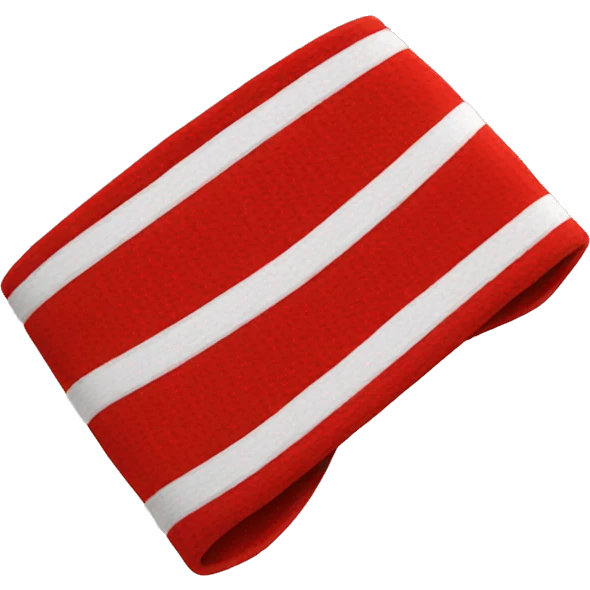 red sweatband with white stripe emoji