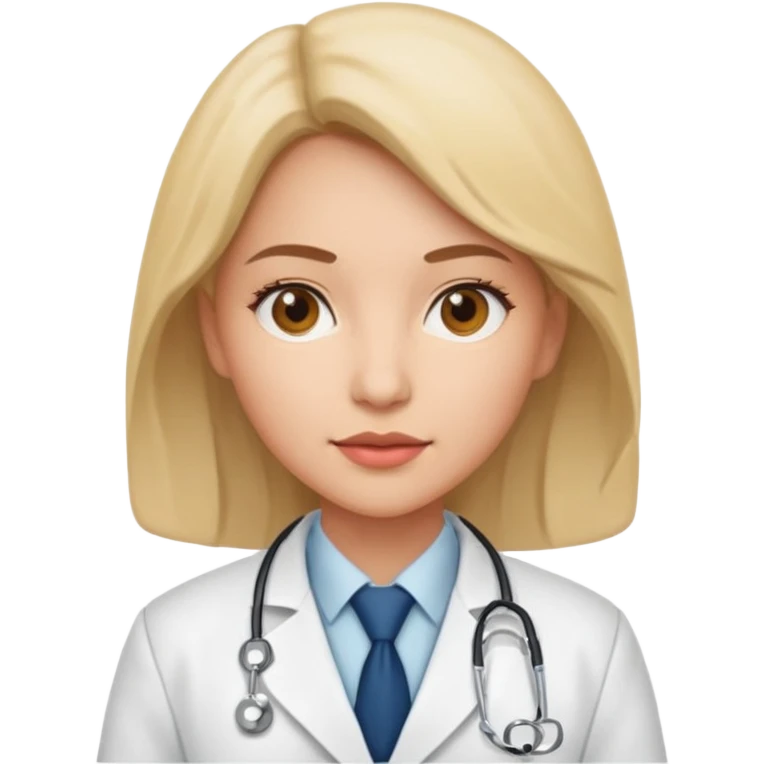 woman doctor with tie emoji