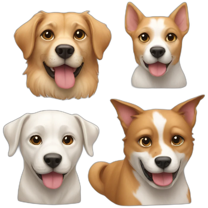 cats and dogs emoji
