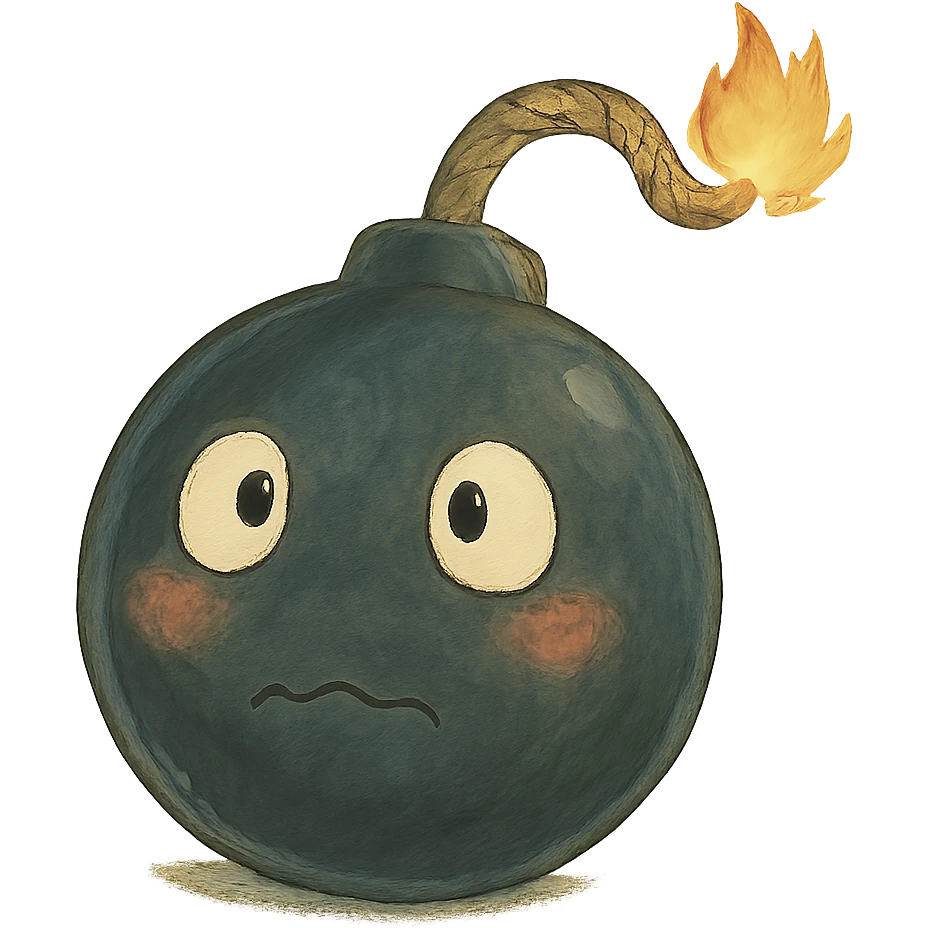 ghibli style bomb emoji