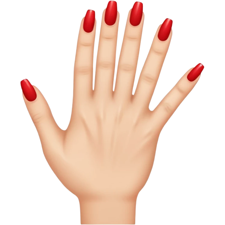 Hand with only 1 red nail  emoji