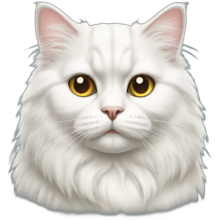 Persian white cat emoji