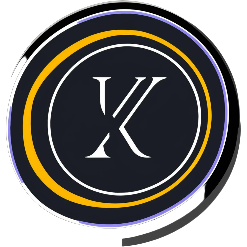 Kaspa cryptocurrency coin with stylized K logo emoji