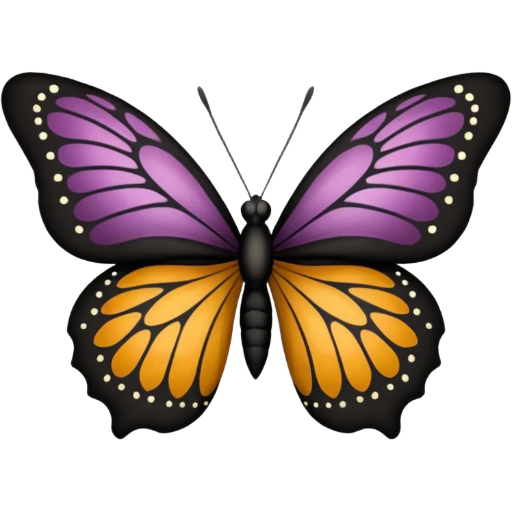 mariposa negra emoji