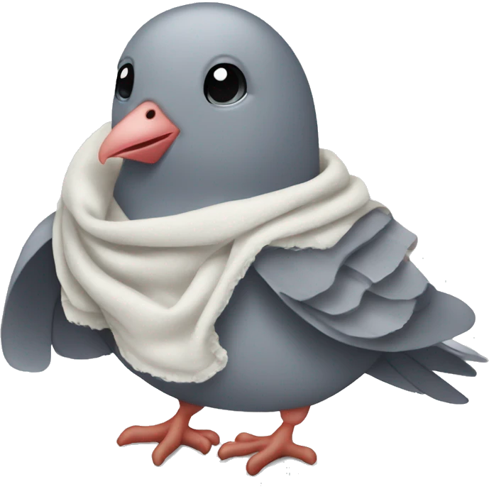 Pigeon in blankie emoji