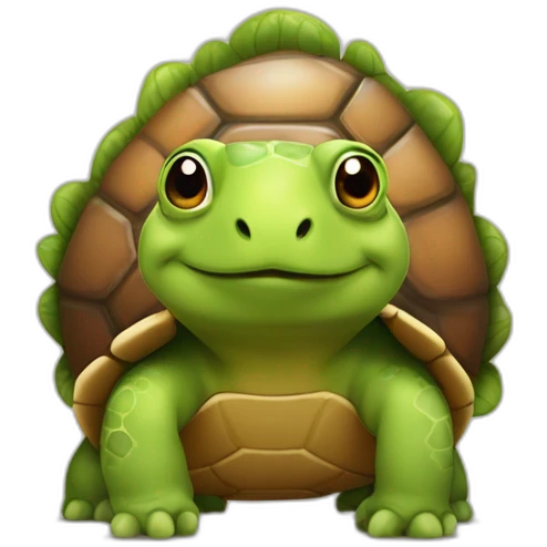 A cute little tortoise asking people to calm down emoji