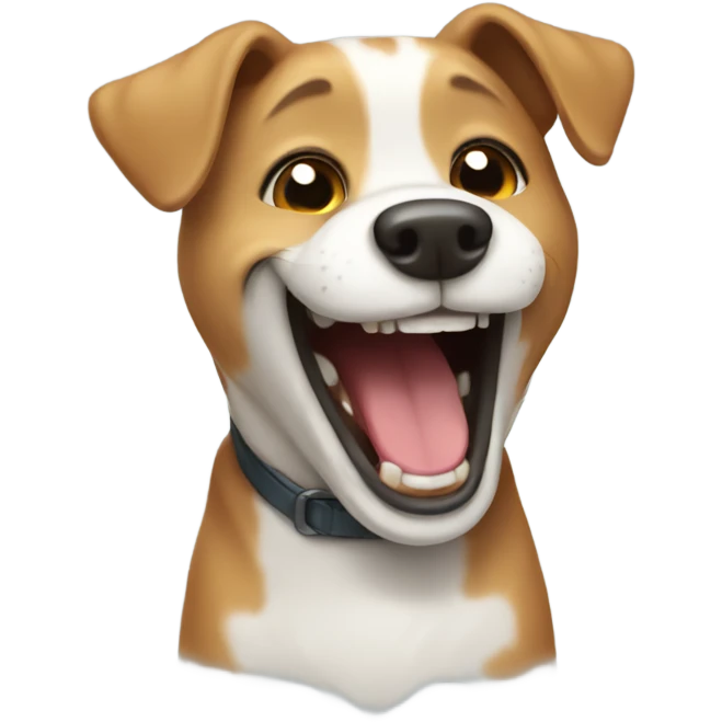 Cute dog Laughing  emoji