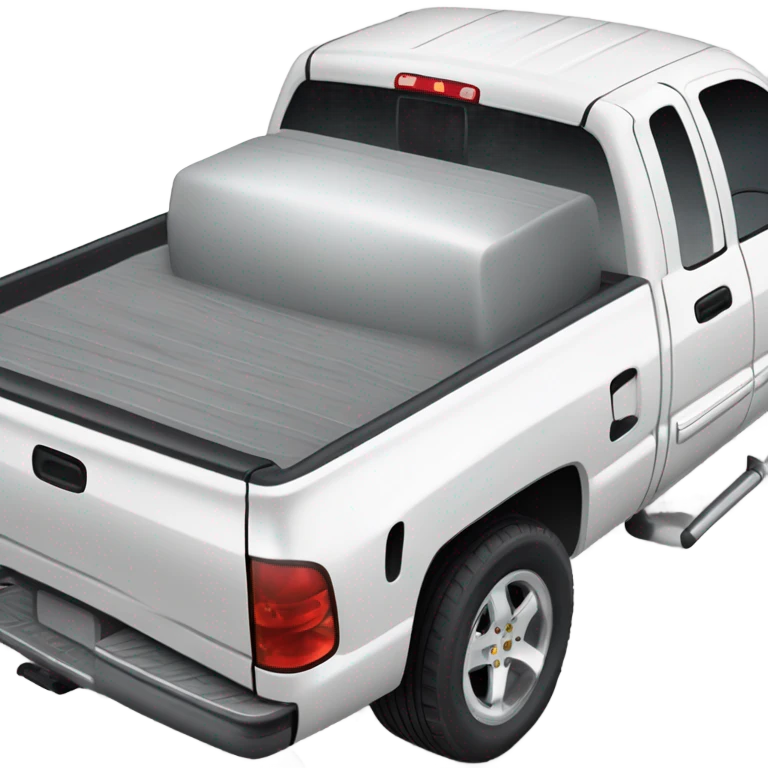 Lowered 2002 white Silverado emoji