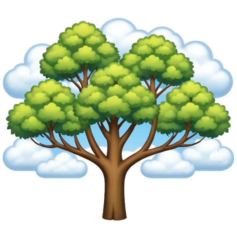 A sunny day with trees, sky, and clouds emoji
