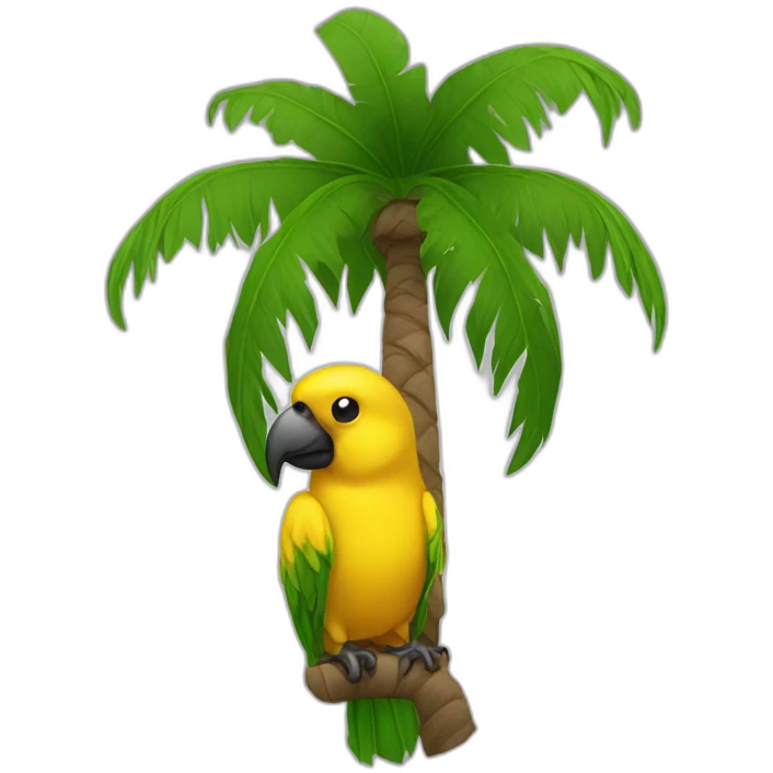 Canari sitting palm tree emoji